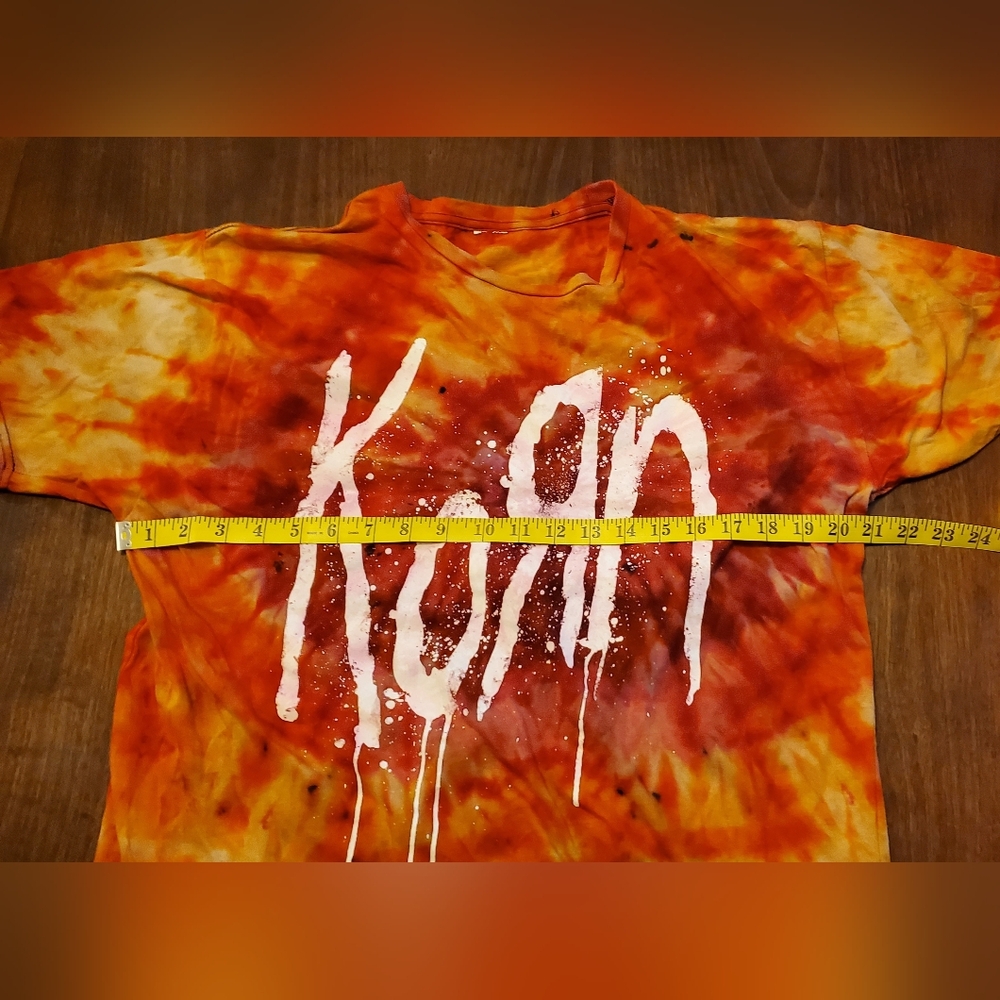 KORN Reverse Dyed Ice Dyed "Still A Freak" Hot Topic Band T-Shirt Size Large - Picture 6 of 7